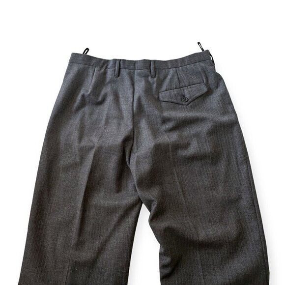 Prada Gray Wool Dress Pants, Size Italian 46/L, with matching belt, runway - Picture 14 of 16